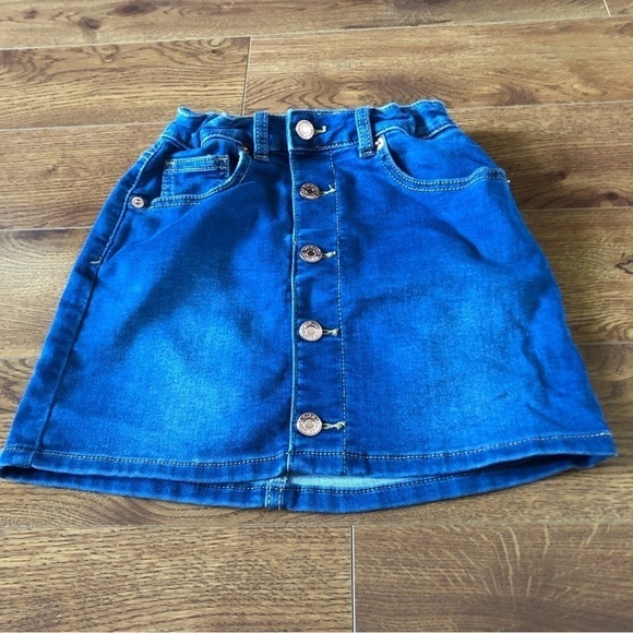 Cat & Jack button front adjustable waist jean skirt in size S (6/6x) - Picture 1 of 12